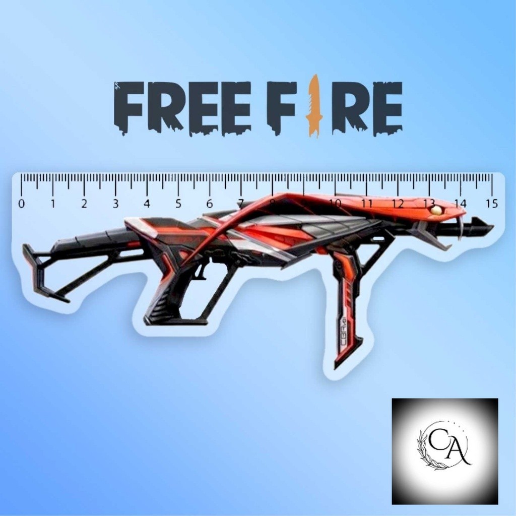 Mô hình Thước Kẻ Học Sinh 15cm In Free Fire Cs Go Counter Strike Cf Game Hành Động