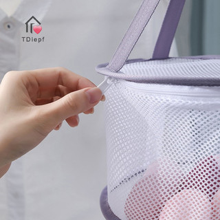 [Tdiepf] Giỏ phơi cọ trang điểm Treo lưới có thể gập lại Giá phơi đồ MỚI