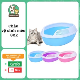 Chậu Vệ Sinh, Chậu Cát Cho Mèo - Tặng kèm xẻng
