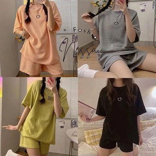 Bộ Đồ Ngủ Nữ Quần Áo Mặc Ở Nhà Dài Tay Vải Cotton Giãn Mùa Hè Xuân Thu Đi Chơi Biển Ra Ngoài Dễ Thương