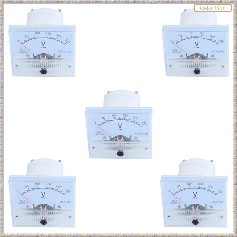 5X Analog 85L1 AC 250 V Bảng Điều Khiển Đồng Hồ Đo Vôn Kế Thiết Bị Lắp Đặt