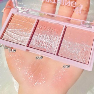 Phấn má hồng ngọc trai ba màu Gradient Highlighter Rouge Blush Balm