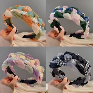 Retro Thời Trang Răng Chống Trơn Trượt Băng Đô Quấn Tóc Năm Dây Thắt Lưng Rộng Viền Tóc Đầu Bốn Mùa Phụ Kiện Nữ