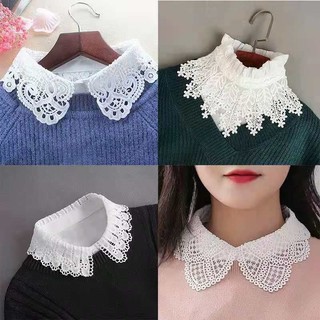 Mùa thu đông cổ giả nữ cổ áo giả phù hợp với sản phẩm mới đa năng áo sơ mi ren trang trí đứng cổ áo sơ mi cổ giả cổ áo