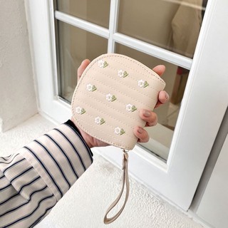 Ví đựng tiền xu nhỏ tươi hoa dây kéo thẻ đa năng ví đựng tiền xu
