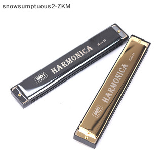 # Snow # 24 Hole Key Of C Play Harmonica Tremolo Harmonica Mouth Organ Double Row Blues.