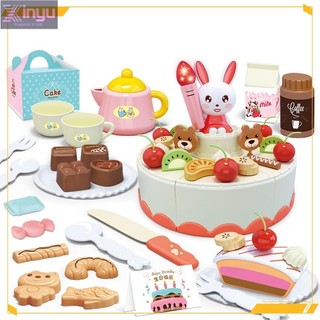 Mô hình đồ chơi trẻ em Bánh sinh nhật + Âm nhạc + Chiếu sáng