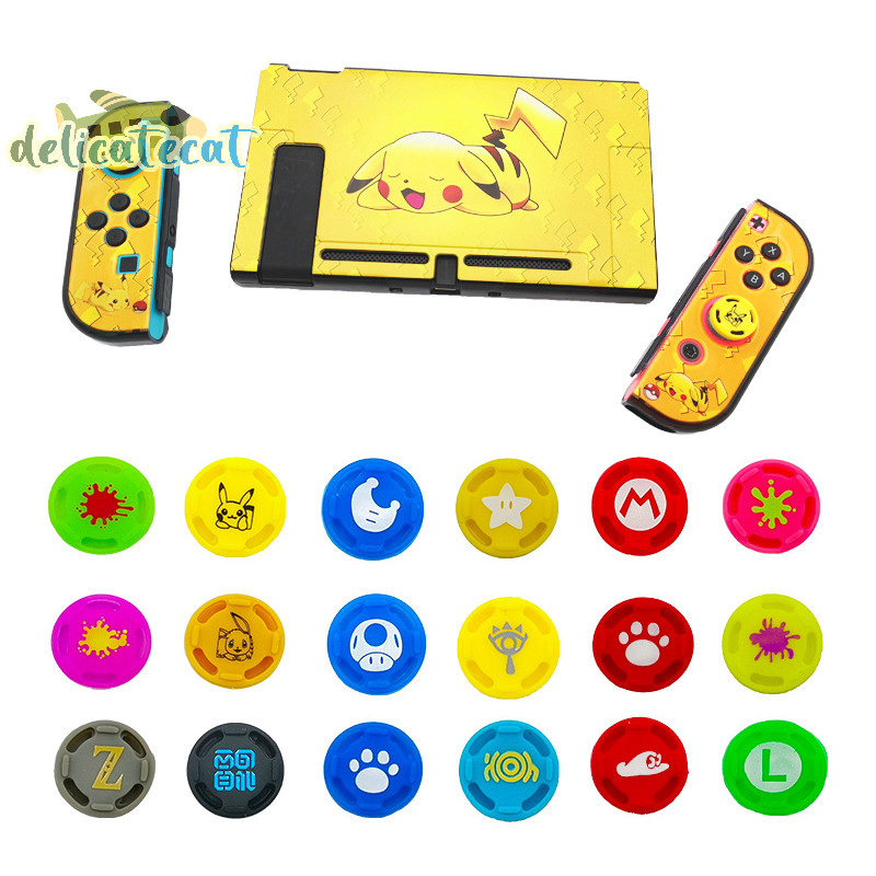 [Delicatecatv] 2 / 4 chiếc Silicone Ana Thumb Stick Grips Caps cho Nintend Switch NS Oled Lite Controller Sticks Cap Skin For Joy Con Game Cover