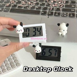 Sanrio Anime Đồng Hồ Báo Thức Di Động Dễ Thương Pochacco Mini Để Bàn Trang Trí Kawaii Đa Năng Kỹ Thuật Số Đồng Hồ Điện Tử Quà Tặng