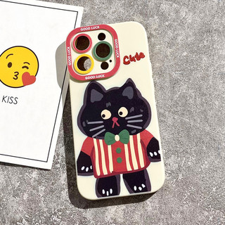 Ốp Lưng Basic Camera Nổi Cute Cat !!! - Nền Trắng - VN080