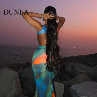 Đầm hở lưng không tay cổ tròn DUNEA Gradient