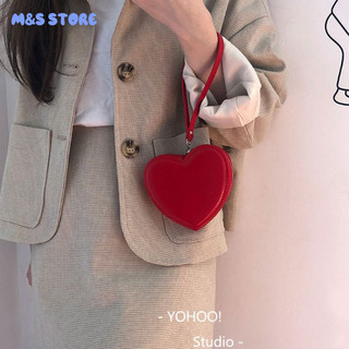 ❤️ Ví đựng tiền xu đeo chéo bằng da mini hình trái tim