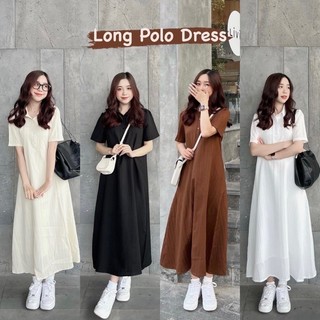 Đầm sơ mi đũi gân polo dáng dài  Myra.vn Vay825/P13K21