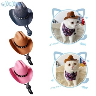 Cc Pet Cowboy Hat Đạo cụ chụp ảnh cho chó mèo Mũ Cosplay có dây đeo có thể điều chỉnh