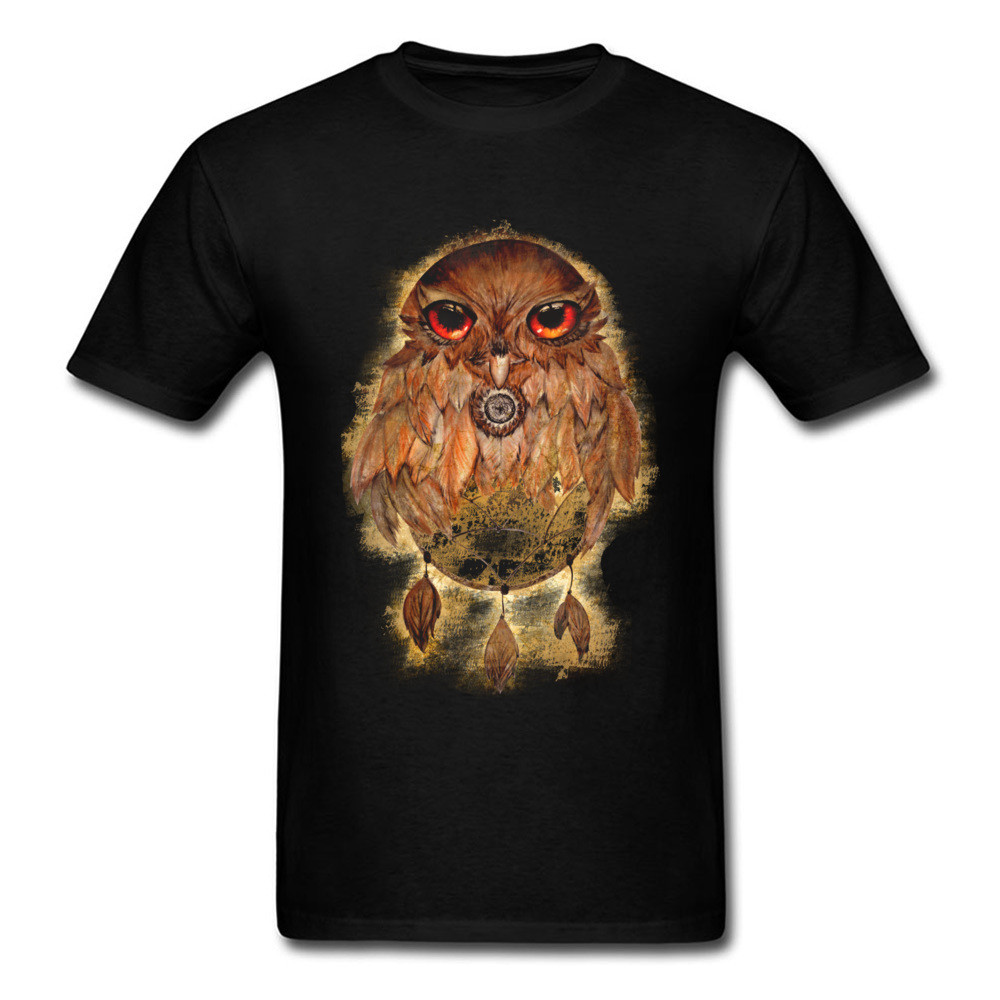 2018 Thiết Kế Cú Áo Sơ Mi Nam Dream Catcher Keeper Hoạt Hình Áo Thun Nữ Tay Ngắn Cotton Áo Tee