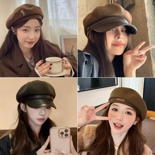 Mũ nón beret nồi bánh tiêu AmintaByLove mùa đông thời trang màu trắng, nâu, be, đen