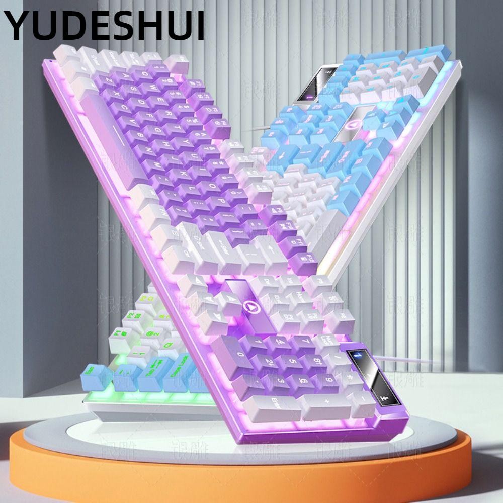 Bàn phím chơi game YudhUI, Giao diện USB Bàn phím có dây phát sáng, Bàn phím màng cảm giác cơ học bề