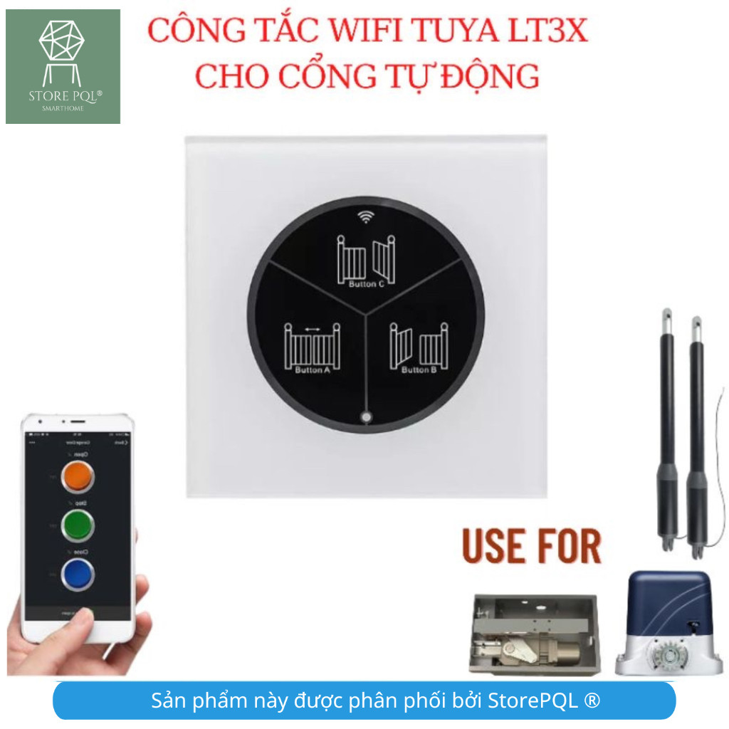Thiết bị đóng mở cổng tự động bằng điện thoại không cần remote công tắc thông minh WiFi LT3X Tuya/ S