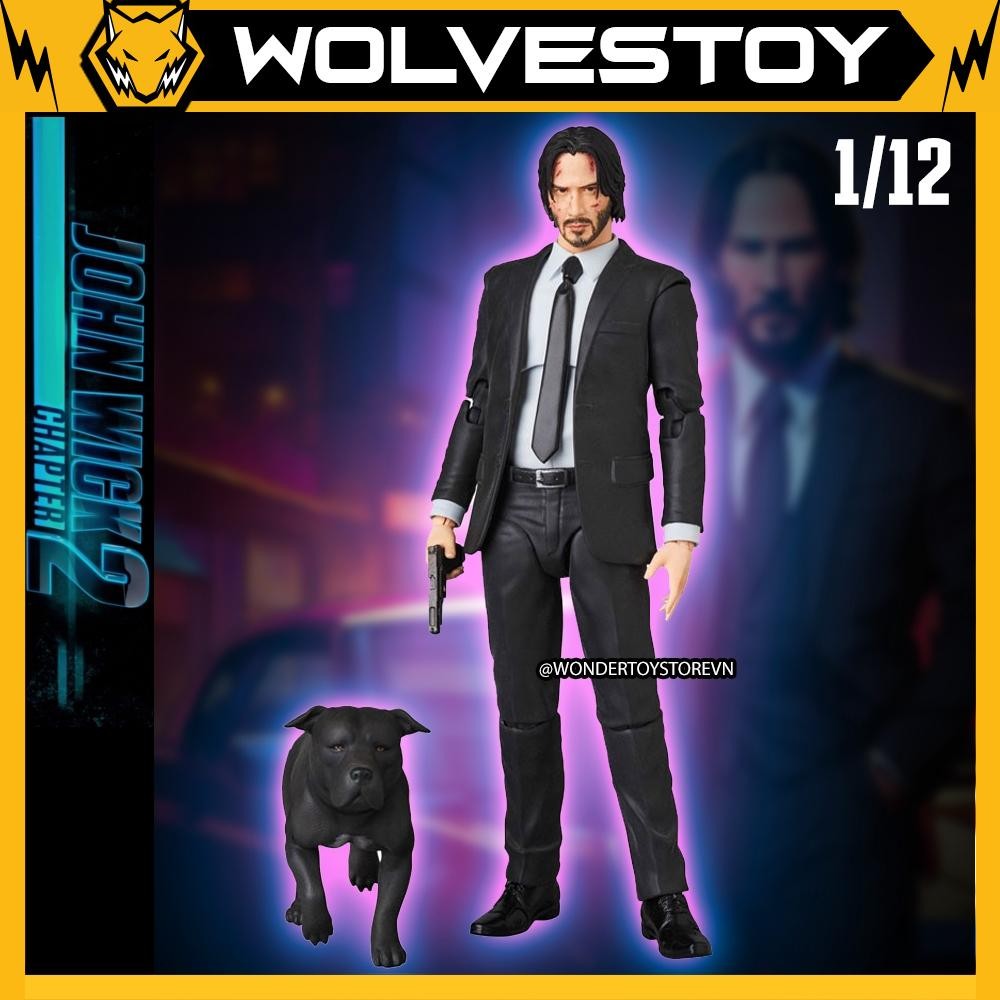 Mô Hình Mafex John Wick Chapter 2 MAF 085 1/12 Action Figure (Tặng kèm Base)