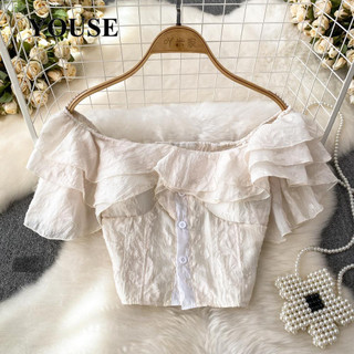 Youse áo sơ mi áo sơ mi nữ áo kiểu hàn quốc thanh lịch chic dramatic fashion wcs2410oyt 4z240126