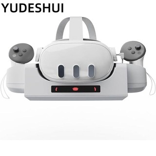 YUDESHUI sạc, Giá đỡ sạc LED VR gắn tường, Tai nghe sạc ABS chống trượt di động & Giá đỡ hiển thị bộ điều khiển cho Meta Quest 3