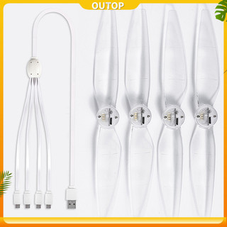 Outop LED Flash Light Cánh quạt Drone Cánh quạt tiếng ồn thấp 3 chế độ nhấp nháy Cánh quạt cánh quạt tương thích cho DJI Air