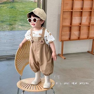 [ Áo + yếm ] Bộ body ngắn tay bodysuit áo liền quần bộ đồ liền thân Babyshop88vn cho bé trai bé gái M24.1.24-4