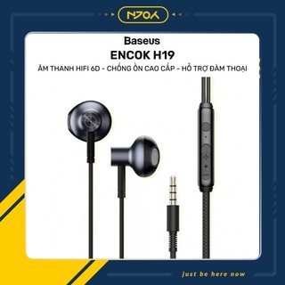 Tai Nghe Có Dây Âm Thanh Nổi 6d Baseus Encok H19 Chân Cắm 3.5mm Mic Đàm Thoại Chơi Game Nghe Gọi Cho Oppo Samsung ...