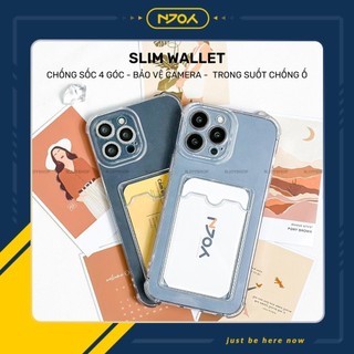 Ốp Lưng Đựng Thẻ Trong Suốt Chống Sốc Cho Điện Thoại iPhone 16 Pro Max 15 14 13 12 11 Njoyshop