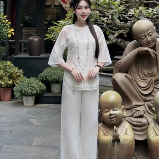 ☘️ SET166- SET PHÁP PHỤC CỔ TẾT CÚC NGỌC 💎