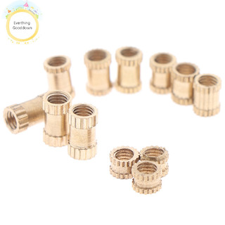Everthinggooddown 100 chiếc đai ốc M3 đúc bằng đồng thau có ren ren chèn hạt vn