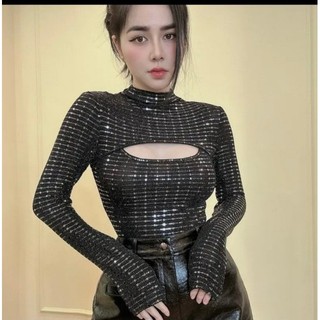 Áo Ép Blip Bigsize Tay Dày Khoét Cổ Lọ Lấp Lấp TC Shop Jeans MS 096