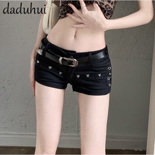 Daduhui New American Ins High Street Retro Denim Shorts Niche High Waist Wide Leg Pants Large Size Hot Pants
