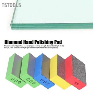 Tstools 5 chiếc kim cương tay đánh bóng cho ngói đá cắt tỉa deburring 60 #100 #200 #400 #600 # nhám