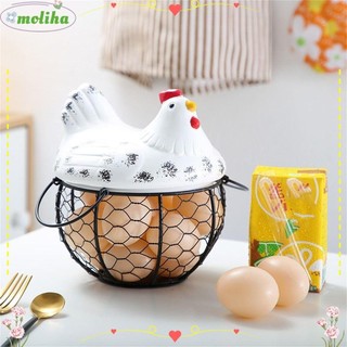Giỏ đựng trứng MOLIHA Nhà tổ chức nhà bếp Khay đựng trứng gà bằng gốm