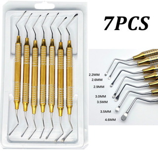 7 Chiếc Nha Khoa Curette Jagged Curettes Bộ Dụng Cụ Nha Khoa Scaler Gracey Xương Curette Cấy Dụng Cụ Nha Khoa Chuyên Nghiệp Dụng Cụ Nha Khoa