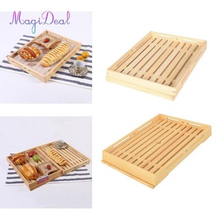 Thớt bánh mì magideal, thớt bánh mì bằng gỗ, thiếc có thể tháo rời, khay bánh, thớt bánh mì cho