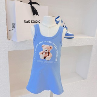 Đầm ba lỗ in gấu DAK STUDIO