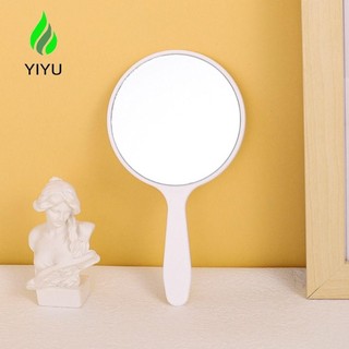 Yiyu gương cầm tay tròn, cầm tay có tay cầm gương trang điểm, gương di động nhỏ diy bền đẹp chống rơi nhà