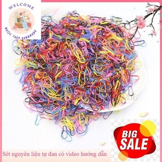 Sét 500 Dây Chun Cột Tóc cho bé nhiều màu