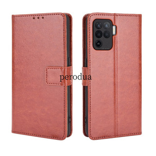 Dành Cho OPPO A94 Reno5 F Ốp Lưng Da PU Lật Ví Điện Thoại OPPO A94 OPPOA94 Reno 5F Reno5F Ốp Lưng