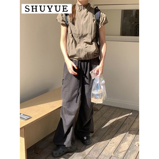 SHUYUE áo phông áo thun nữ croptop baby tee Phong cách Fashion Hàn Phong Minimalist WTX2430JAW 12Z240321