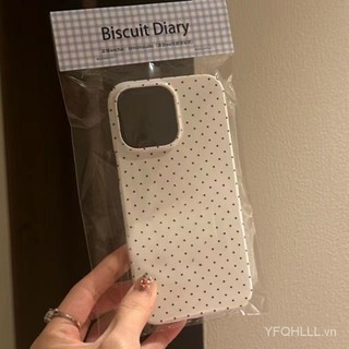 Ins Style Simple Black Polka Dot 15 / 14 Ốp điện thoại iPhone13 / 12 / 11 Vỏ mềm xs / xr Hợp thời trang 7 / 8plus MKTS