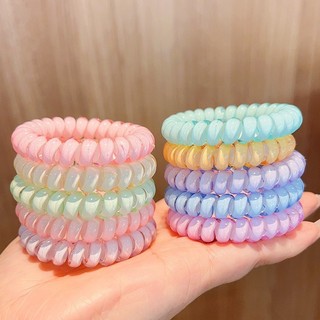 Dây cột tóc lò xo cao su dẻo nhiều màu