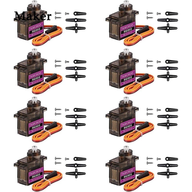 Động Cơ Servo MG90S 180S Bằng Kim Loại Cho Đồ Chơi Điều Khiển Từ Xa° 360° Máy Bay Tàu Thuyền SG90 Ph