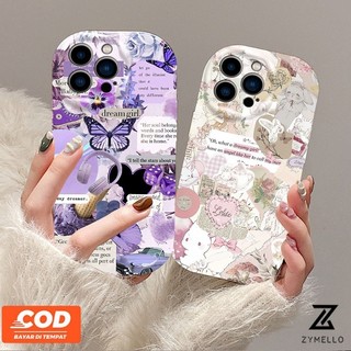Vivo Y03 Y02T Y19S Y17S Y27 Y28 Y02 Y35 Y36 Y56 Y22 Y12 Y20 Y21 Y33S Y30 Y15 Y15S Y15A Y16 Y12A Y72 Y11 Y21A Y50 Y20A Y91C S1 Ốp Điện Thoại TPU Chống Sốc Bướm Tươi Và Vintage