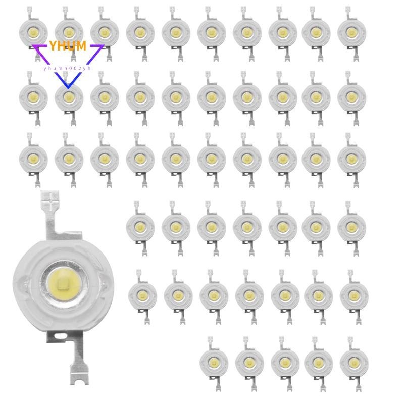 50 Chiếc 1W Diode Công Suất Cao Trắng Mát Hạt Led 1 Watt Chip Đèn 3V-3.4V