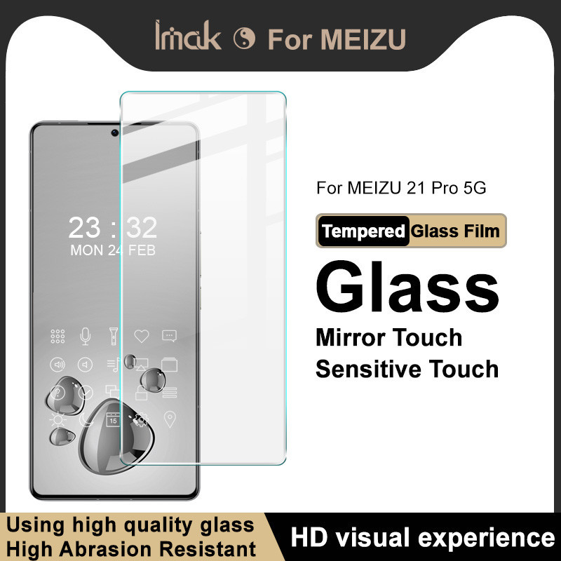 Imak cho Meizu 21 Pro 5G 9H Kính cường lực chống nổ Phim bảo vệ màn hình siêu mỏng