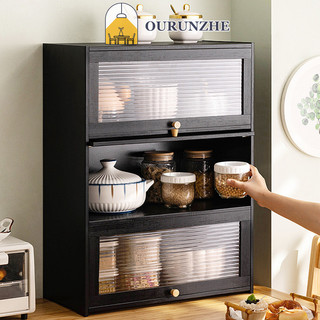 Ourunzhe Kệ bếp, gia vị, bát đĩa, kệ đựng đồ, đồ dùng mặt bàn vi sóng, tủ đựng đồ nhiều lớp gia dụng