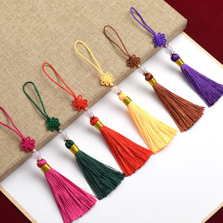 13cm trung quốc nút thắt tua rua móc chìa khóa túi mặt dây treo tua rua trang sức điện thoại dây đánh dấu tua rua trung quốc thắt tua rua trang sức quà tặng